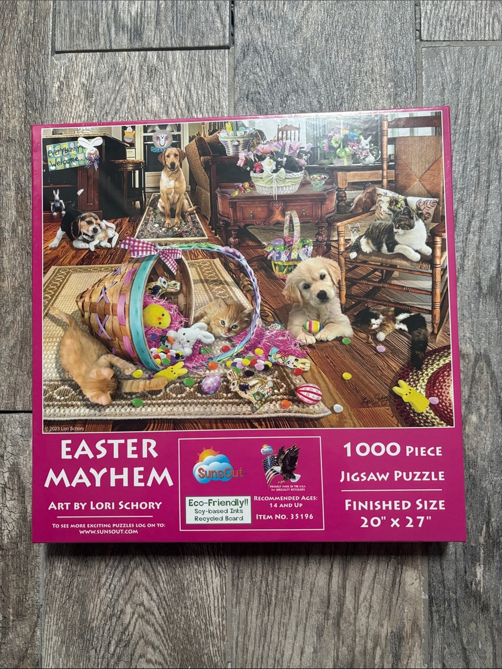 Easter Mayhem 1000-Piece Puzzle by - Pink